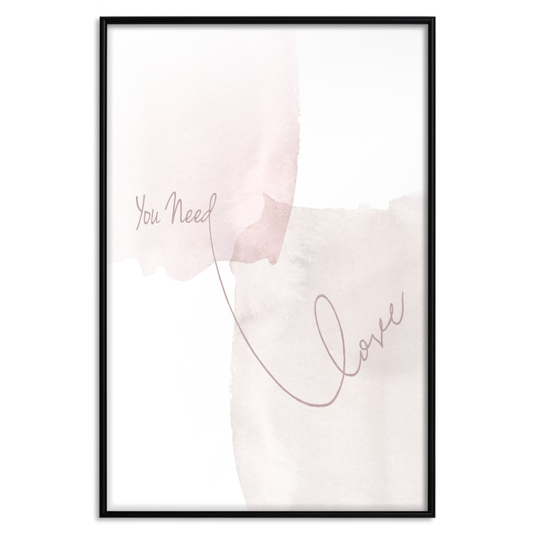 Wall Poster You Need Love - English inscription on light watercolor background 127855 additionalImage 21