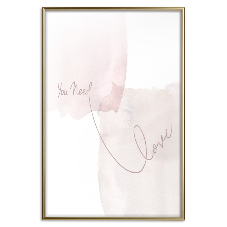 Wall Poster You Need Love - English inscription on light watercolor background 127855 additionalImage 27