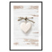 Poster Knotted Love - stone white heart on light wooden background 128055 additionalThumb 15