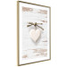 Poster Knotted Love - stone white heart on light wooden background 128055 additionalThumb 9