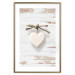 Poster Knotted Love - stone white heart on light wooden background 128055 additionalThumb 16