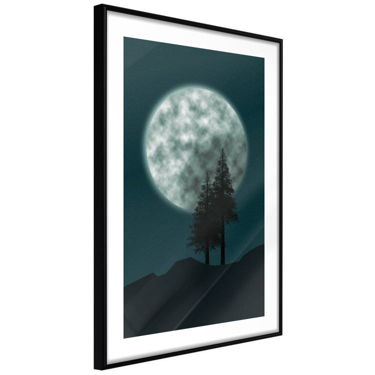 Poster Beautiful Full Moon - sky and forest tree landscape against the night backdrop 129155 additionalImage 6