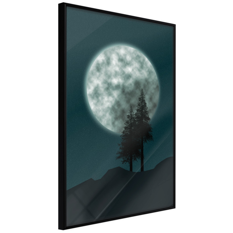Poster Beautiful Full Moon - sky and forest tree landscape against the night backdrop 129155 additionalImage 11