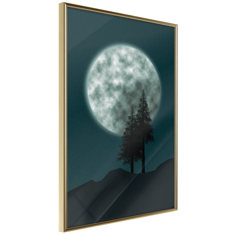 Poster Beautiful Full Moon - sky and forest tree landscape against the night backdrop 129155 additionalImage 12