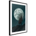 Poster Beautiful Full Moon - sky and forest tree landscape against the night backdrop 129155 additionalThumb 6