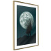 Poster Beautiful Full Moon - sky and forest tree landscape against the night backdrop 129155 additionalThumb 7