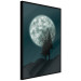 Poster Beautiful Full Moon - sky and forest tree landscape against the night backdrop 129155 additionalThumb 11