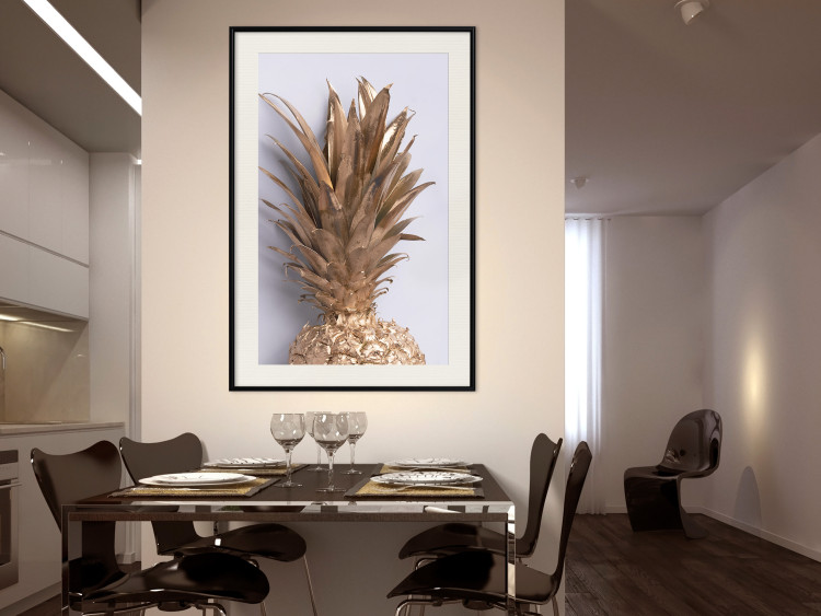 Wall Poster Golden Fruit - summer composition with tropical plant on a uniform background 129355 additionalImage 24