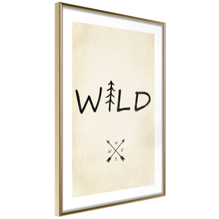 Wall Poster Wild Nature - English text with a tree element on a beige background 130455 additionalImage 9