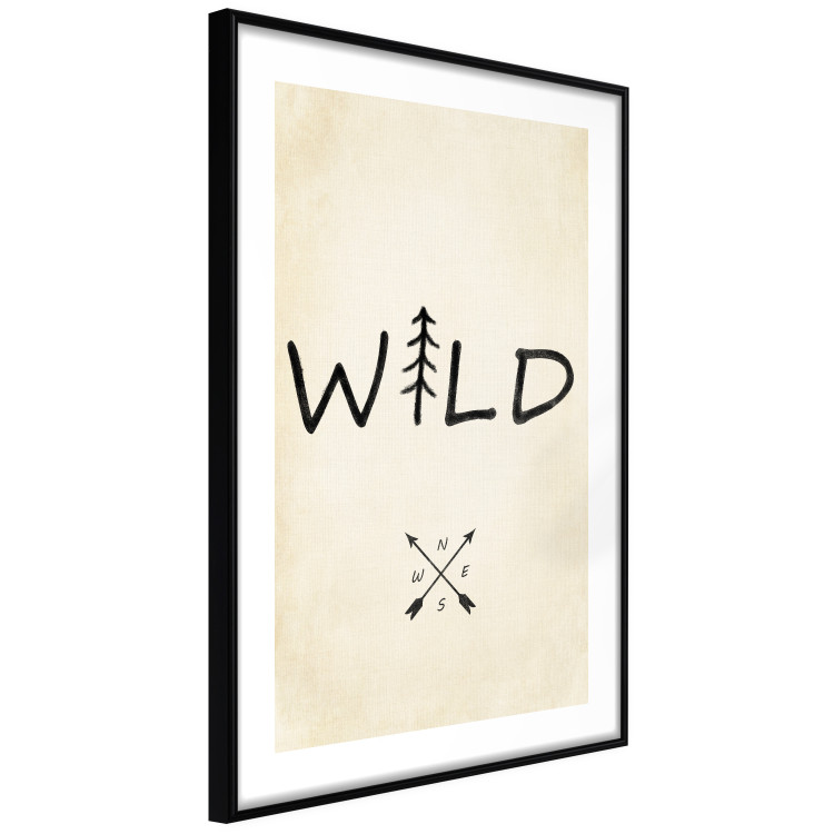 Wall Poster Wild Nature - English text with a tree element on a beige background 130455 additionalImage 6