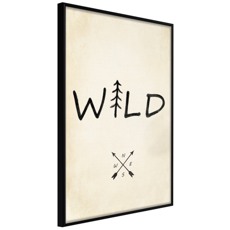 Wall Poster Wild Nature - English text with a tree element on a beige background 130455 additionalImage 11