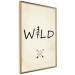 Wall Poster Wild Nature - English text with a tree element on a beige background 130455 additionalThumb 12