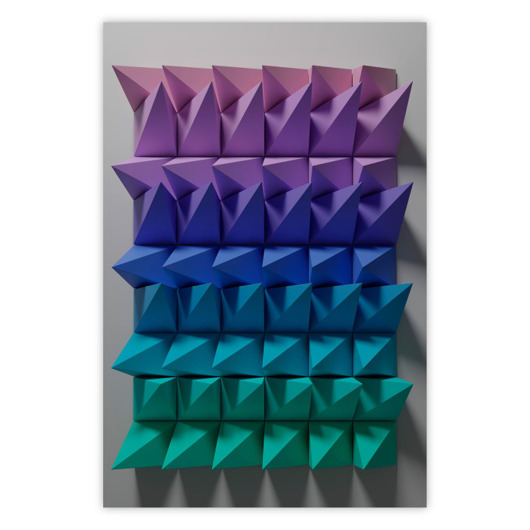 Poster Uniform Motion - abstract and colorful 3D geometric figure 130555