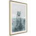 Wall Poster Polar Bear - animal in water with fish against a winter composition background 130755 additionalThumb 4