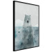 Wall Poster Polar Bear - animal in water with fish against a winter composition background 130755 additionalThumb 2