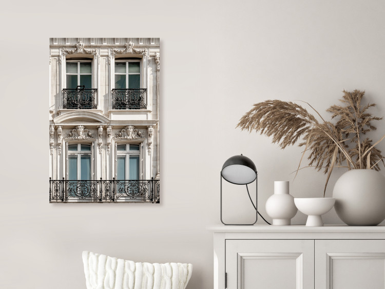 Canvas Print Windows in tenement house - photo of French capital architecture 132255 additionalImage 3