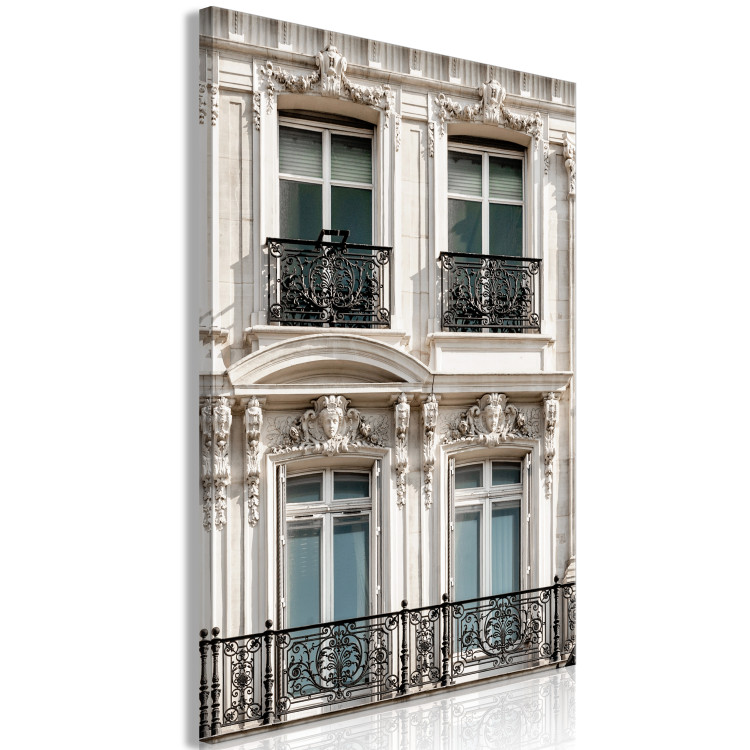 Canvas Print Windows in tenement house - photo of French capital architecture 132255 additionalImage 2