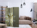 Room Divider Screen Nature's Genesis (3-piece) - 3D illusion in golden-toned flowers 132655 additionalThumb 4