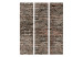 Room Divider Old Brick (3-piece) - composition in dark red brick background 132855 additionalThumb 3