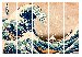 Room Divider Screen Hokusai: The Great Wave off Kanagawa (Reproduction) II (5-piece) - water 133255 additionalThumb 7