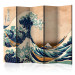 Room Divider Screen Hokusai: The Great Wave off Kanagawa (Reproduction) II (5-piece) - water 133255