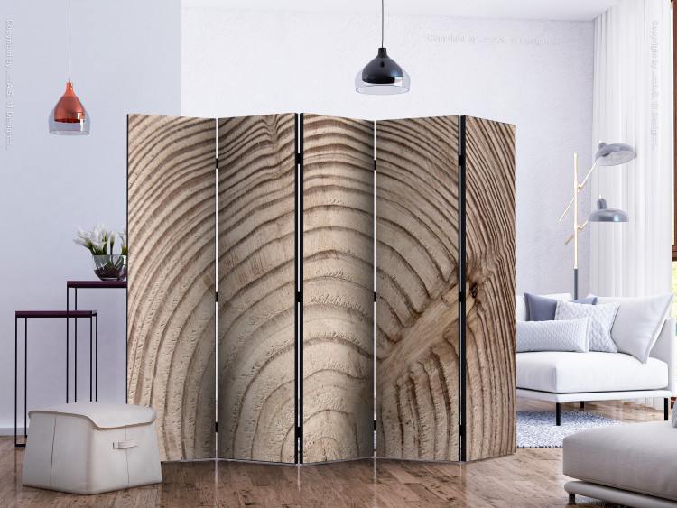 Folding Screen Wood Grain II - light texture of brown wood with distinct grains 133655 additionalImage 2