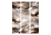 Room Divider Screen Nut Waves - golden undulating patterns in an abstract 3D motif 133755 additionalThumb 3