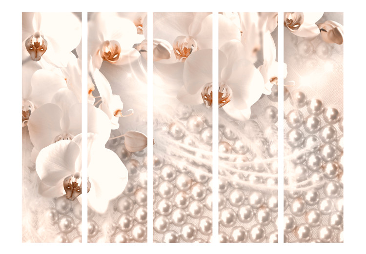 Room Divider Treasures of Elegance II - lily flowers in a bright composition with 3D imitation 133855 additionalImage 3