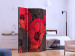 Room Divider Pleated Poppies - red and black poppy flowers in a comic style 133955 additionalThumb 2