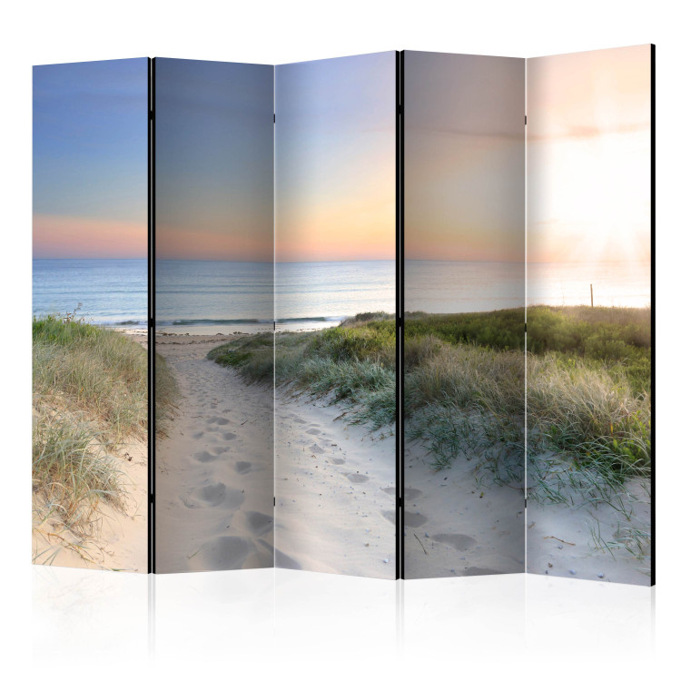 Room Divider Morning Beach Walk II - seascape of the sea and sand against the sky 134055