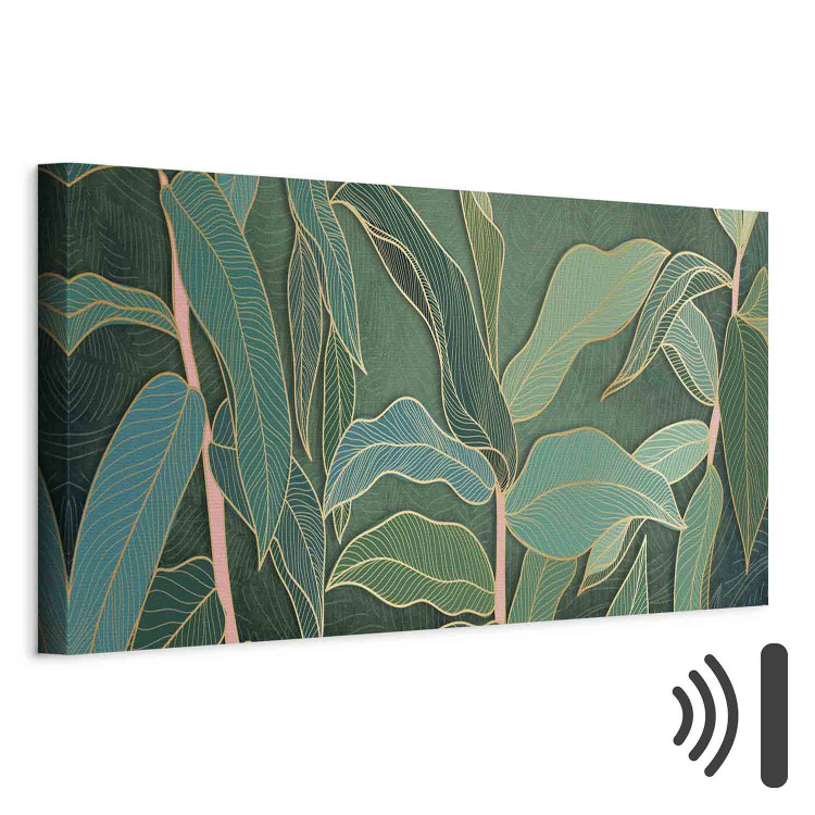 Canvas Print Exotic Views (1-piece) Narrow - landscape of leaves in art deco style 134255 additionalImage 8