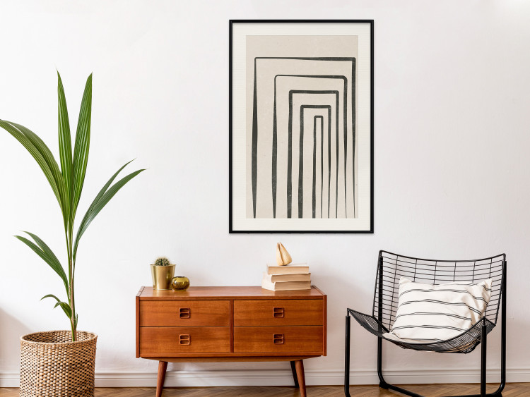 Wall Poster High Colonnade - black lines creating patterns in abstract motif 134355 additionalImage 24