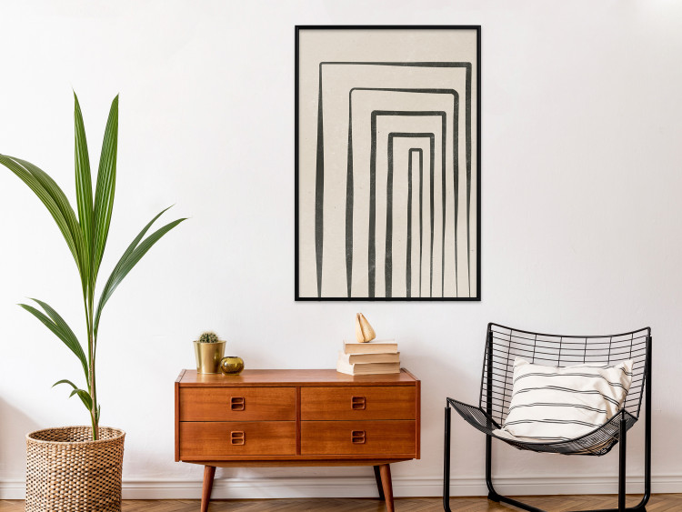 Wall Poster High Colonnade - black lines creating patterns in abstract motif 134355 additionalImage 7