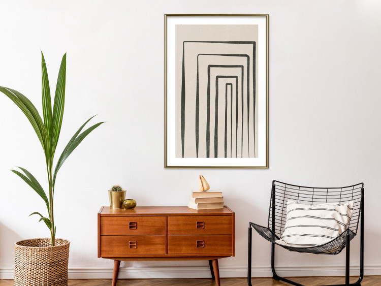 Wall Poster High Colonnade - black lines creating patterns in abstract motif 134355 additionalImage 15