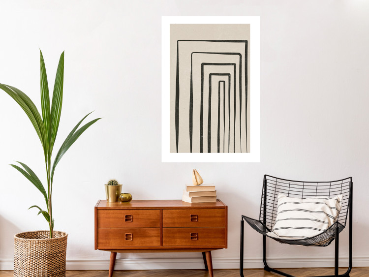 Wall Poster High Colonnade - black lines creating patterns in abstract motif 134355 additionalImage 9