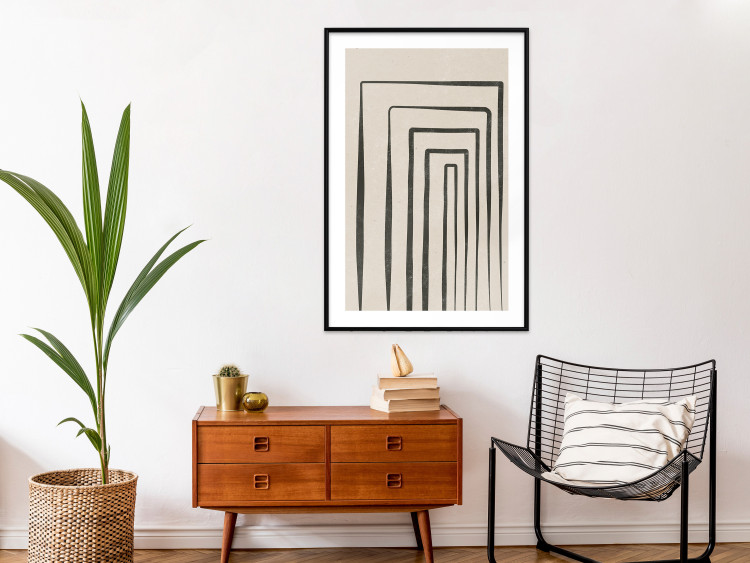 Wall Poster High Colonnade - black lines creating patterns in abstract motif 134355 additionalImage 23