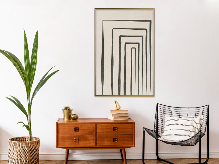 Wall Poster High Colonnade - black lines creating patterns in abstract motif 134355 additionalImage 6