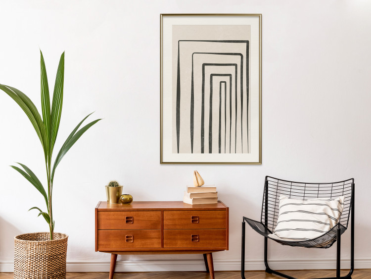 Wall Poster High Colonnade - black lines creating patterns in abstract motif 134355 additionalImage 22