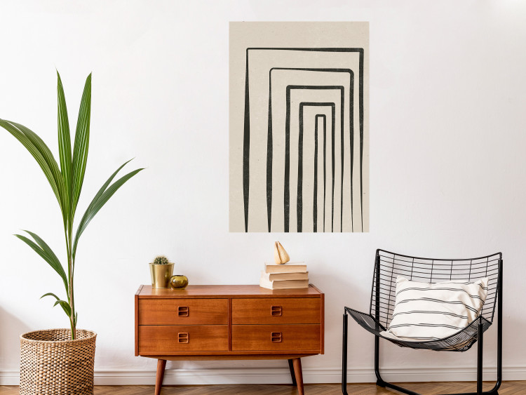 Wall Poster High Colonnade - black lines creating patterns in abstract motif 134355 additionalImage 5