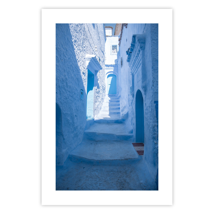 Wall Poster Architecture of Blue - blue stone buildings and stairs in the city 134755 additionalImage 25