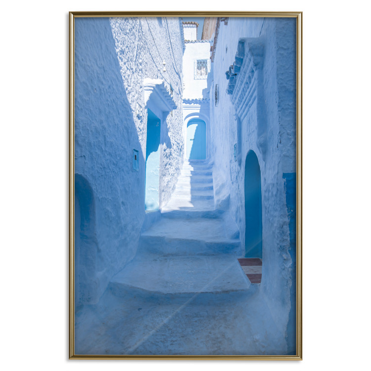 Wall Poster Architecture of Blue - blue stone buildings and stairs in the city 134755 additionalImage 21
