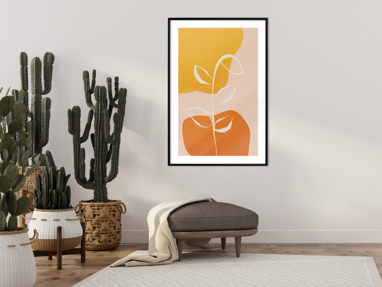 Wall Poster Young Plant - abstract plant on a colorful and pastel background 135655 additionalImage 12