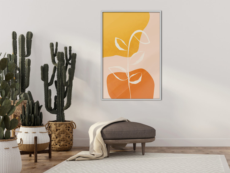 Wall Poster Young Plant - abstract plant on a colorful and pastel background 135655 additionalImage 14
