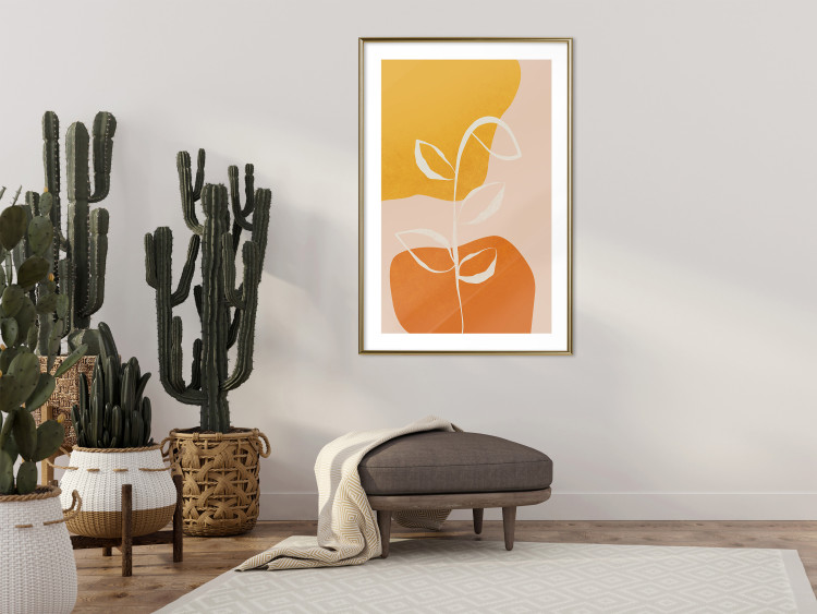 Wall Poster Young Plant - abstract plant on a colorful and pastel background 135655 additionalImage 11
