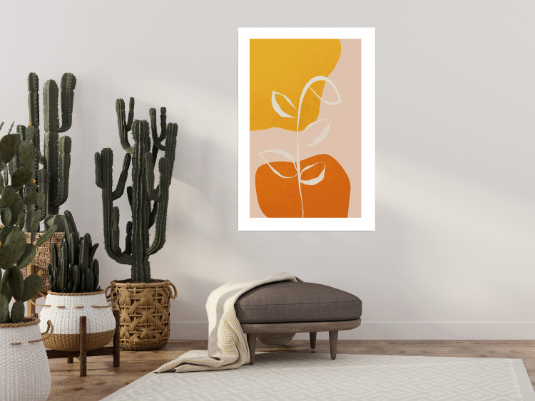 Wall Poster Young Plant - abstract plant on a colorful and pastel background 135655 additionalImage 16