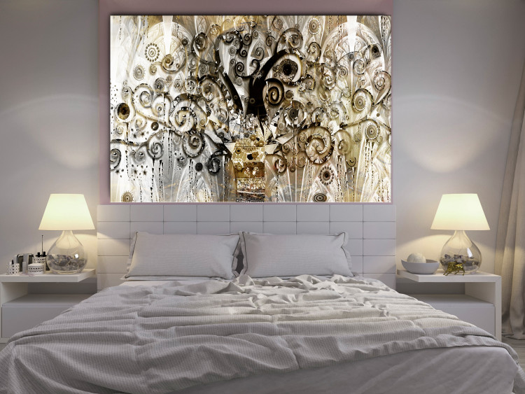 Canvas Print Abstract Tree (1-piece) - mosaic in the style of Gustav Klimt 143955 additionalImage 3
