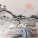 Photo Wallpaper Watercolor Gray Mountains - Abstract Landscape of Nature in Japanese Style 145355 additionalThumb 2