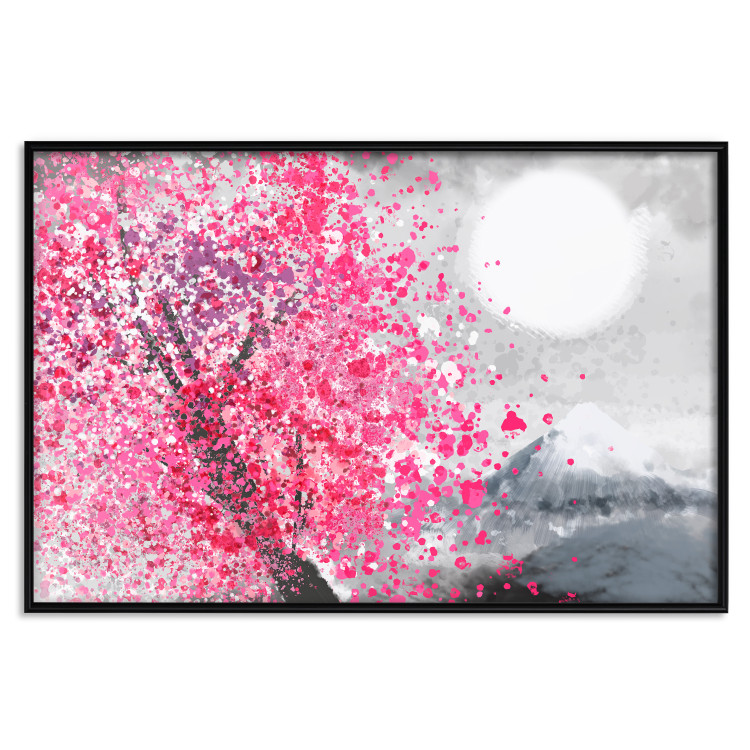 Poster Japanese Views - Landscape With Mount Fuji and a Pink Tree  145755 additionalImage 19