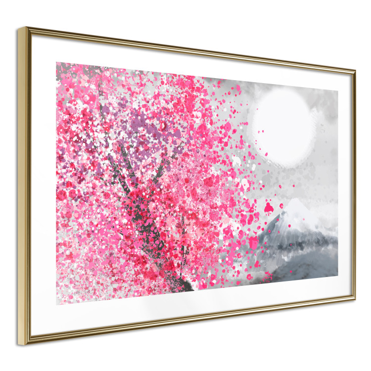Poster Japanese Views - Landscape With Mount Fuji and a Pink Tree  145755 additionalImage 12