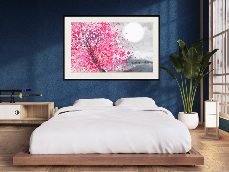 Poster Japanese Views - Landscape With Mount Fuji and a Pink Tree  145755 additionalImage 16